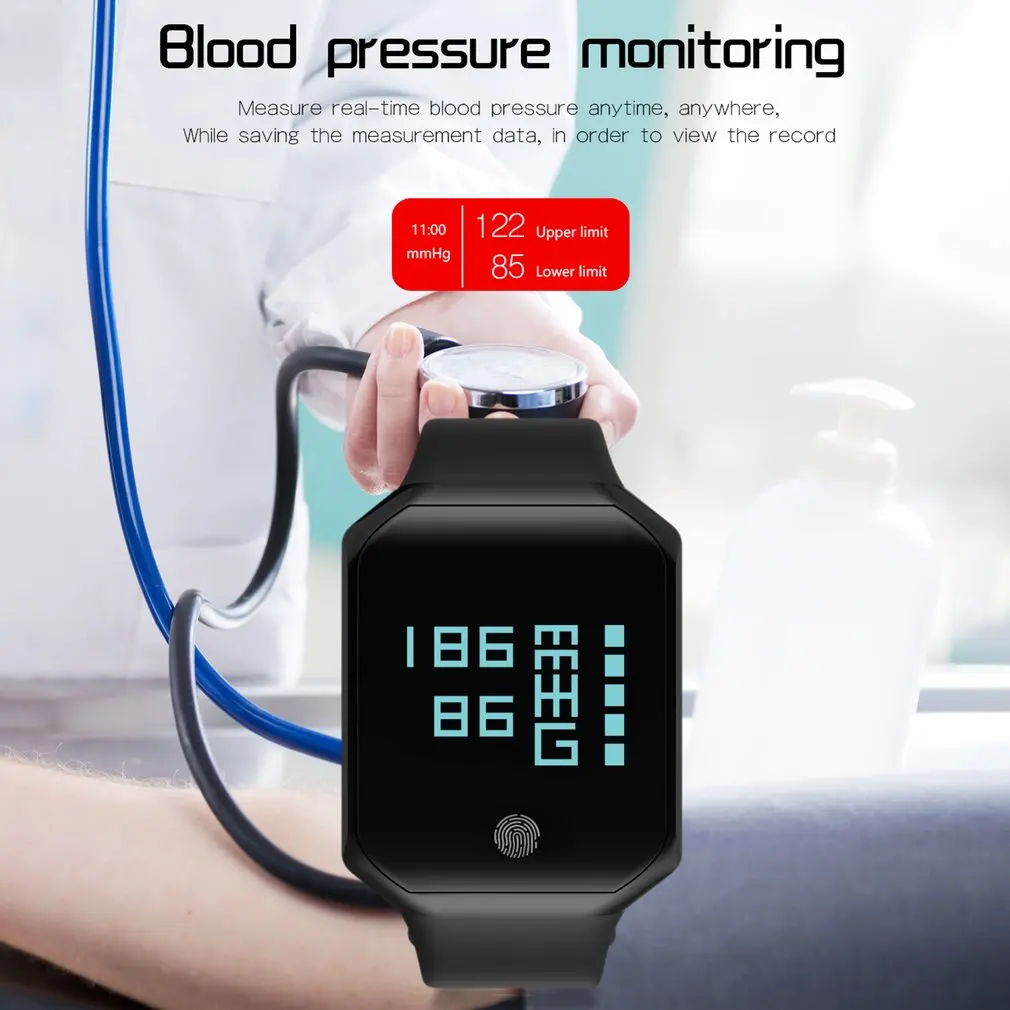 Z66 Smart Watch Heart Rate Blood Pressure Pulse Monitor Fitness Tracker Wristband Waterproof Bracelet 2018 Sales | Наручные часы