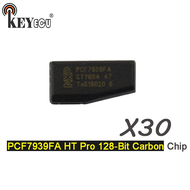 KEYECU 30x PCF7939FA 128-Bit углерода чипа дистанционный ключ чип-ключ для автомобиля камень