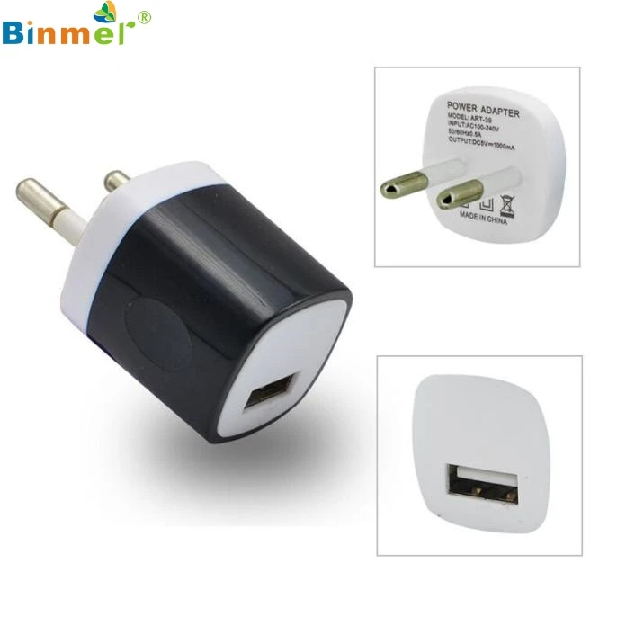 Binmer USB power solid color adapter EU plug patented circuit board design wall travel charger for iphone Samsung LG G5 | Электроника