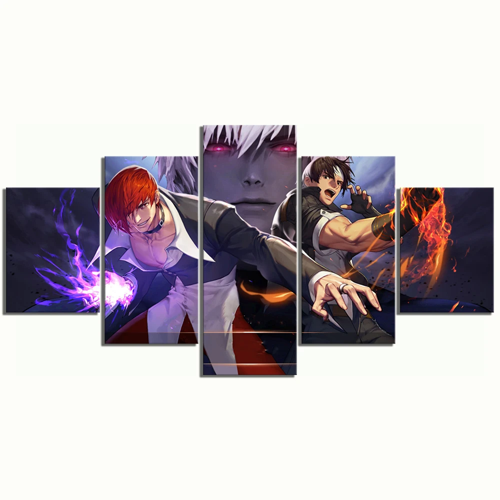 5 шт. HD мультфильм картины король истребителей игра плакаты постеры холст