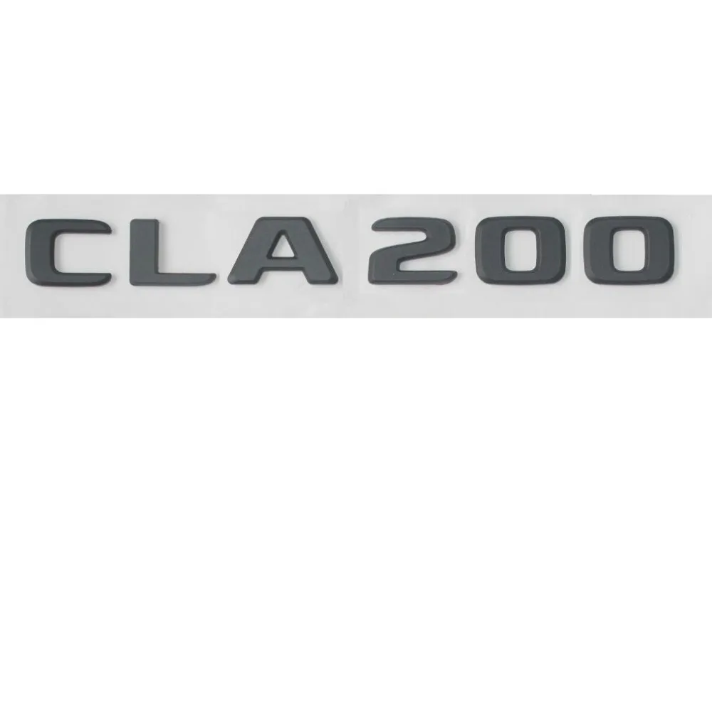

Flat Matte Black ABS Rear Trunk Letters Badge Badges Emblem Emblems Decal Sticker for Mercedes Benz CLA Class CLA200 2017 -2019