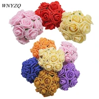 102050pcslot 4 5cm 15colors pe foam rose flower bride bouquet flower for wedding decorative diy wreath artificial foam rose