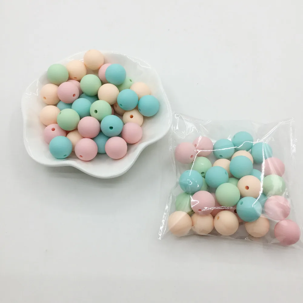 15 мм конфеты силиконовые бусины для девочек Детские Прорезыватели безопасный