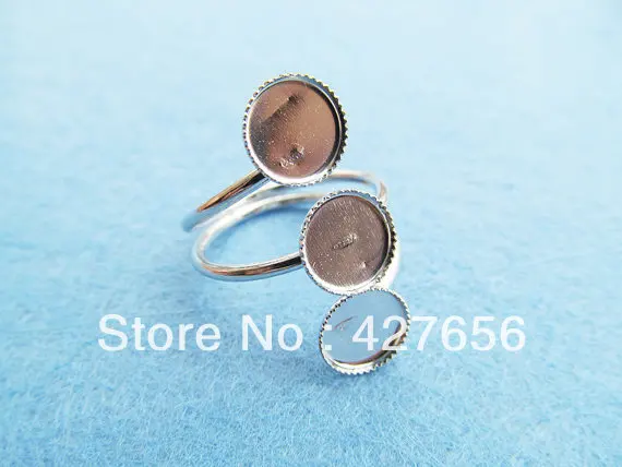 Серебристый/белый K Bling Хорошее качество пустой базовый поднос для колец два