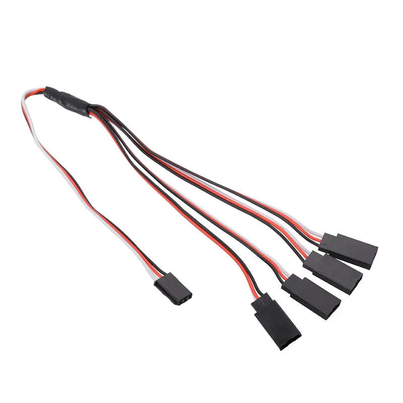 4 In 1 15cm Servo Cable Y DuPont Extension Wires JR Futaba RC Receiver Line Signal ESC Sub-wiring Male To Female | Игрушки и хобби