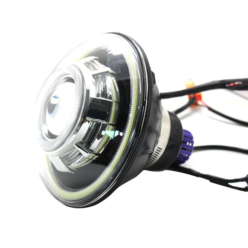 Цветная (RGB) Управление Led демон глаз головной светильник s злой для Jeep Wrangler Hummer H1 H2 защитник Harley rgb