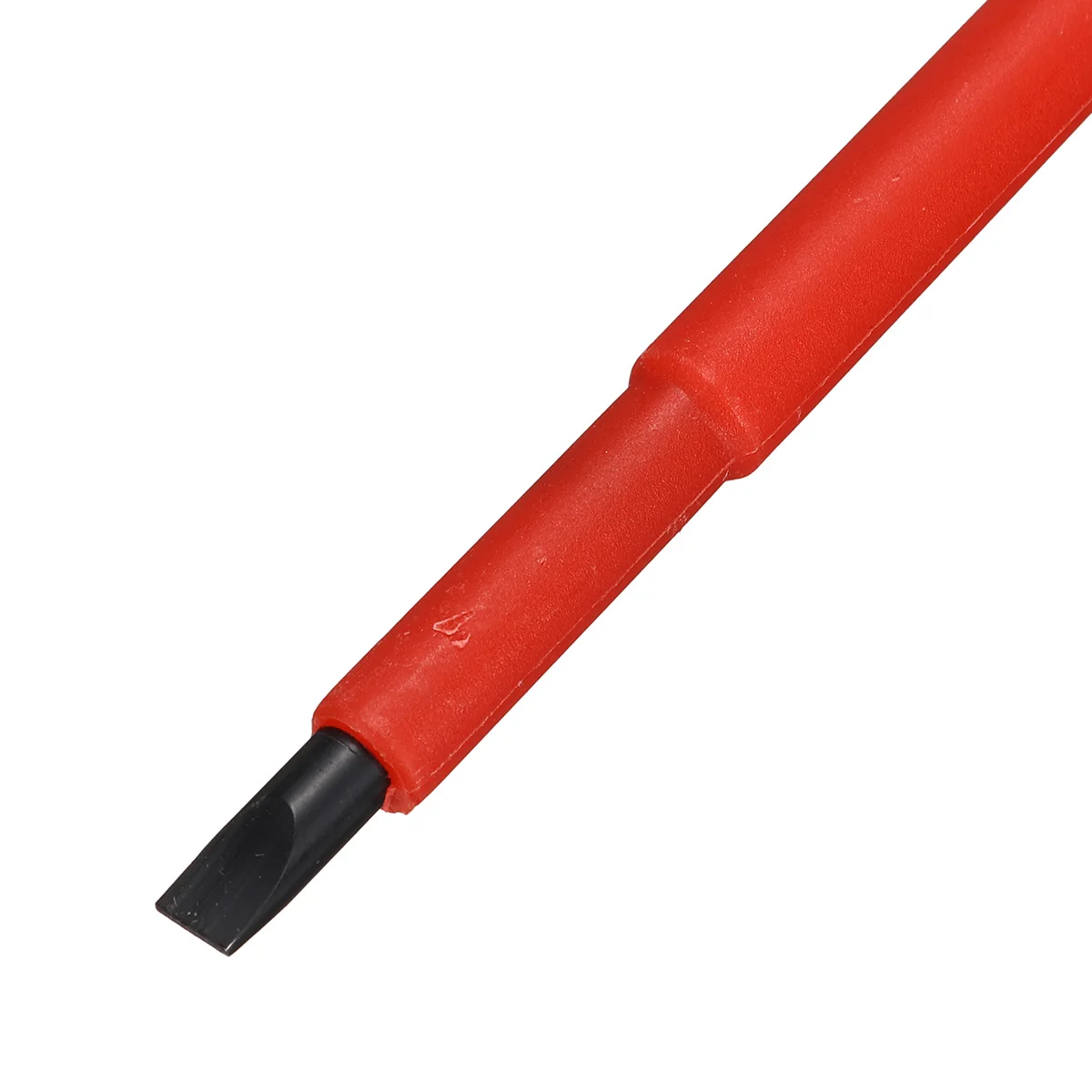 Slotted screwdriver 1000 Вт Высоковольтная Изолированная Отвертка электрик набор отверток инструмент Электрический Набор отверток головка щелевая Phillips ручной инструмент - Цвет: Slotted screwdriver