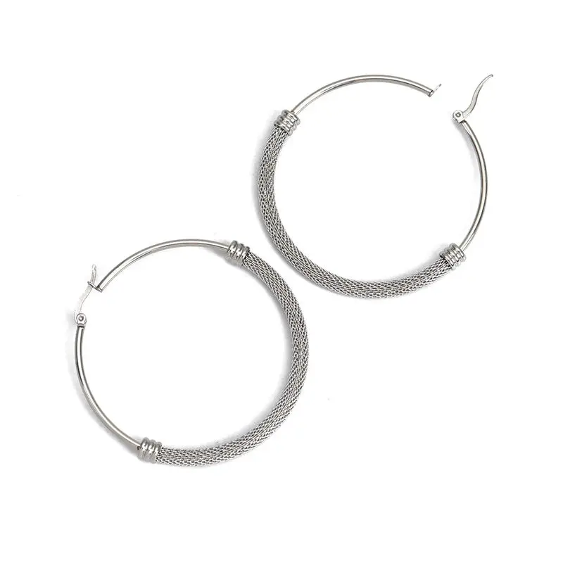 Модные 304 серьги кольца из нержавеющей стали золотые круглые полые женские