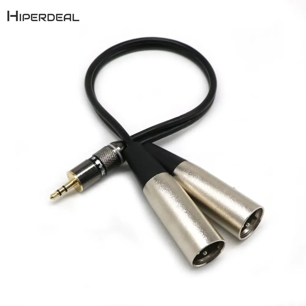 HIPERDEAL 1 шт. 3 5 мм 1/8 стерео мини-разъем для двойной XLR Мужской пробой кабель MIC