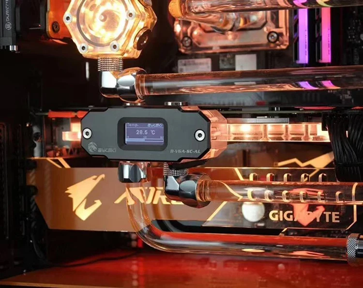 BYKSKI OLED цифровой дисплей измеритель температуры воды используется для GPU Блок