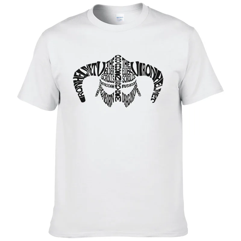 Креативный дизайн Мужская футболка с рисунком старших свитки игры Skyrim 3D футболки