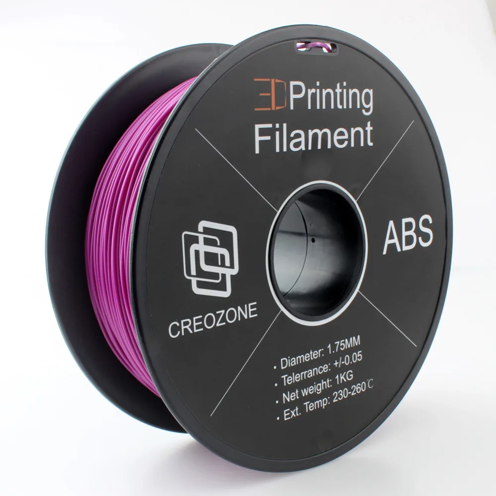 CREOZONE ABS 1.75 1KG 3D Filament Plastic Printing Materials for Printer Purple |