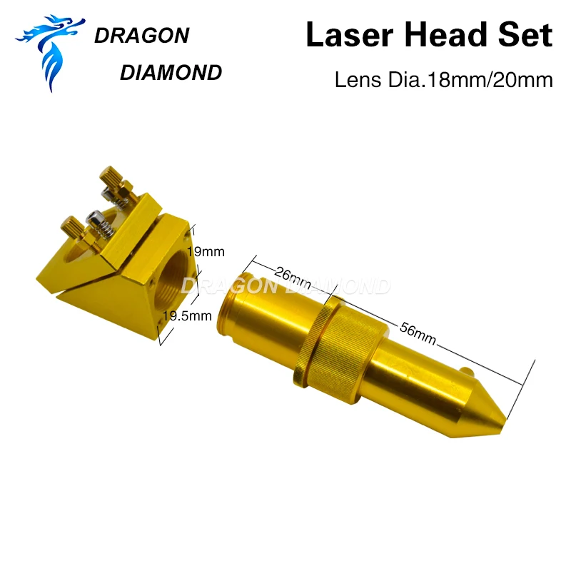 Dragon Diamond оригинальная CO2 лазерная головка для 2030 4060 K40 Лазерная гравировальная
