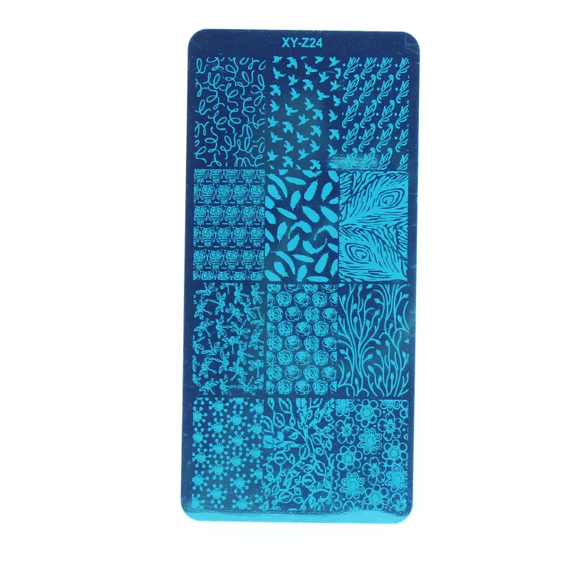 1 шт. смешанный дизайн шаблон для штамповки ногтей Цветочная божья коровка