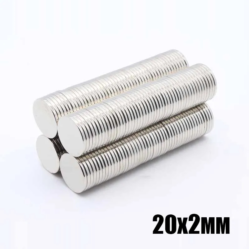100 шт 20x2 мм Редкоземельные неодимовые сильные магниты 20*2 N35 модель ремесла постоянный магнит круговой магнит 20 мм* 2 мм 20x2 мм