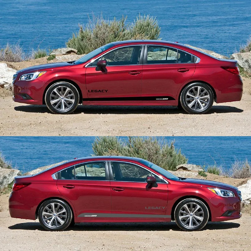 Автомобильная наклейка полосы для боковой двери юбки Subaru LEGACY AWD Спортивная