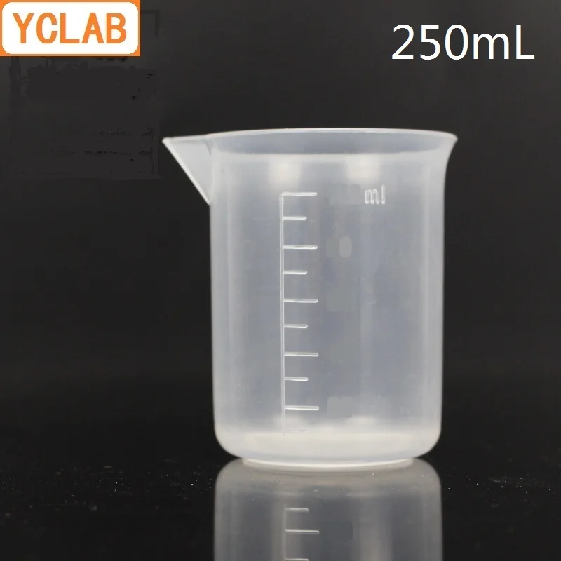 

YCLAB 250mL Beaker PP Plastic Low Form with Graduation and Spout Polypropylene Laboratory Chemistry Equipment