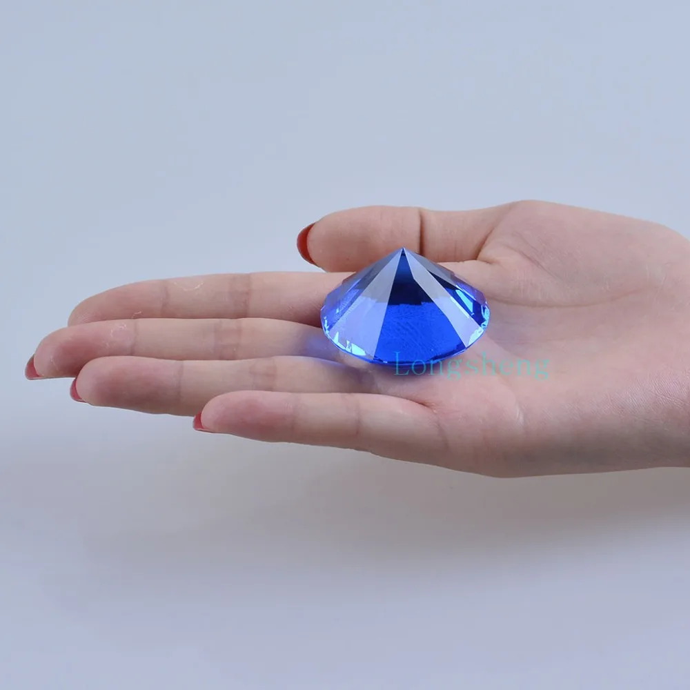 40 мм твердые Кристальные синие центральные части стеклянные алмазы для