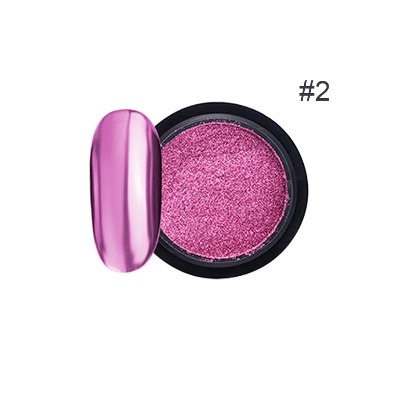Mirror Powder 2 Зеркальный блеск для ногтей, порошок, металлический цвет, дизайн ногтей, хромированный пигмент, пылезащитный декор, голографический порошок для ногтей, маникюр, УФ-гель, сделай сам - Цвет: Mirror Powder 2