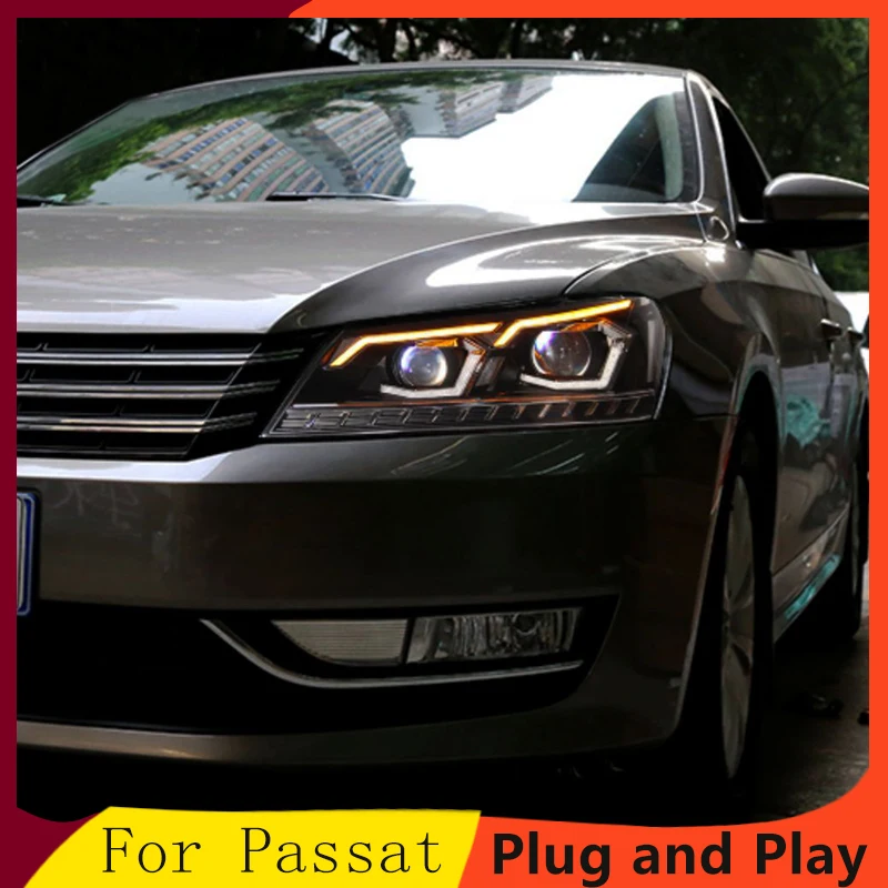 KOWELL автомобильный Стайлинг для VW Passat B7 US Verson 2012 2016 фары DRL D2H динамический сигнал