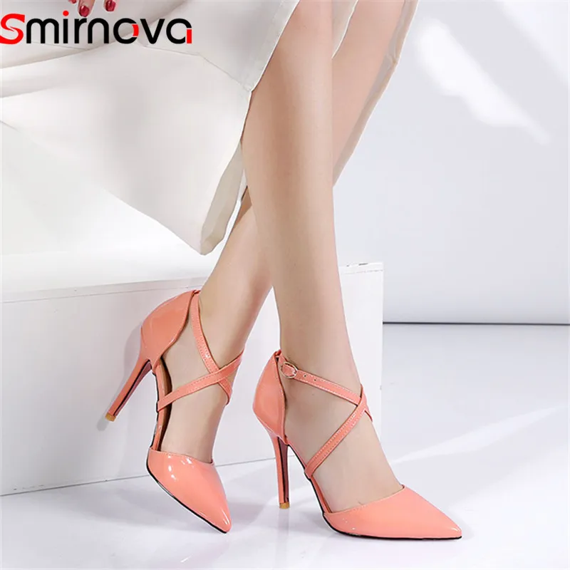 Smirnova 2020 Новейшие женские туфли-лодочки большого размера 47 пикантные туфли с
