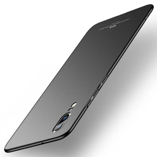Black Чехол для huawei P20 MSVII Жесткий ПК легкий матовый чехол ультра тонкий матовый чехол для huawei P20 Pro Lite чехол для телефона - Цвет: Black