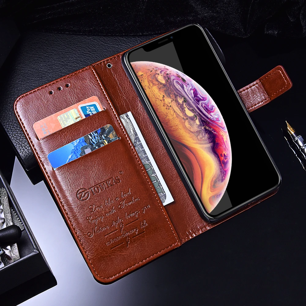 TOMKAS Flip Wallet Case for iPhone Xs MAX XR Vintage Business Luxury PU Leather PC Back Cover Phone X Coque |