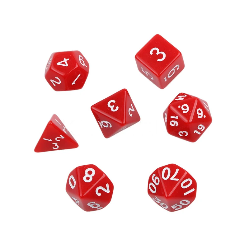 7 шт./компл. продвижение набор Игральный костей d & d4 d6 d8 d10 % d12 d20 многогранные