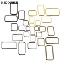 100pcspack metal wire formed rectangle ring loops for webbing 10 12 15 20 25 32 38mm