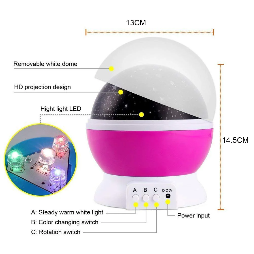 Новый светодиодный ночной Светильник s Moon Star Sky проектор светильник для спальни