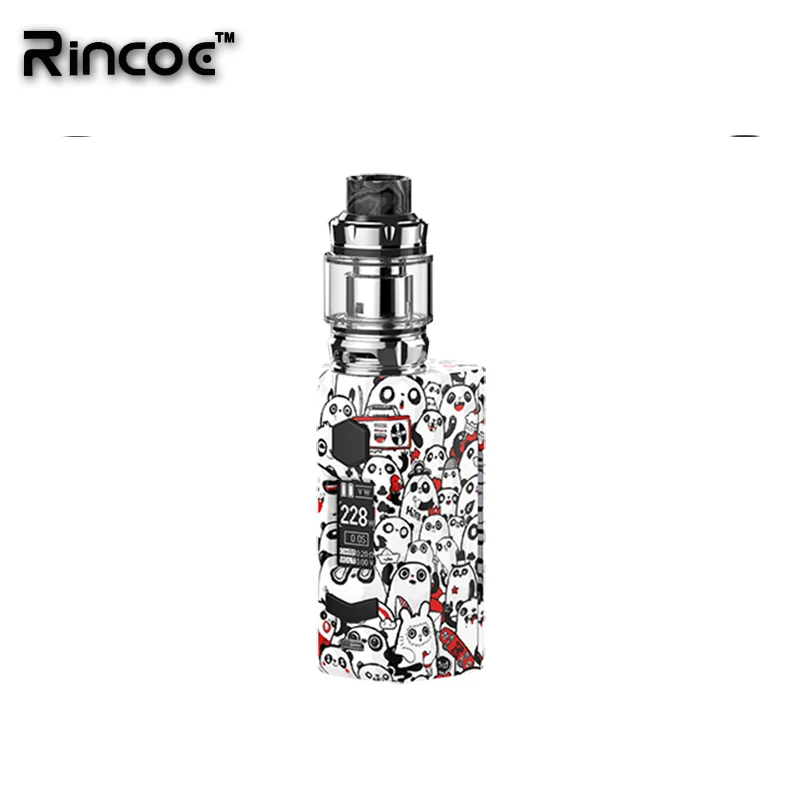 Новейший комплект Rincoe Manto S Mesh 228 Вт box mod с 6 мл Metis Mix Tank работающим от двух 18650 и Пумы