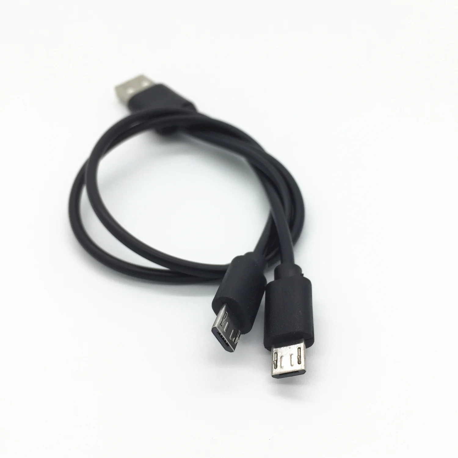 Бесплатная доставка 1 фута 20 см USB штекер в 2x Micro Y разветвитель зарядный кабель для