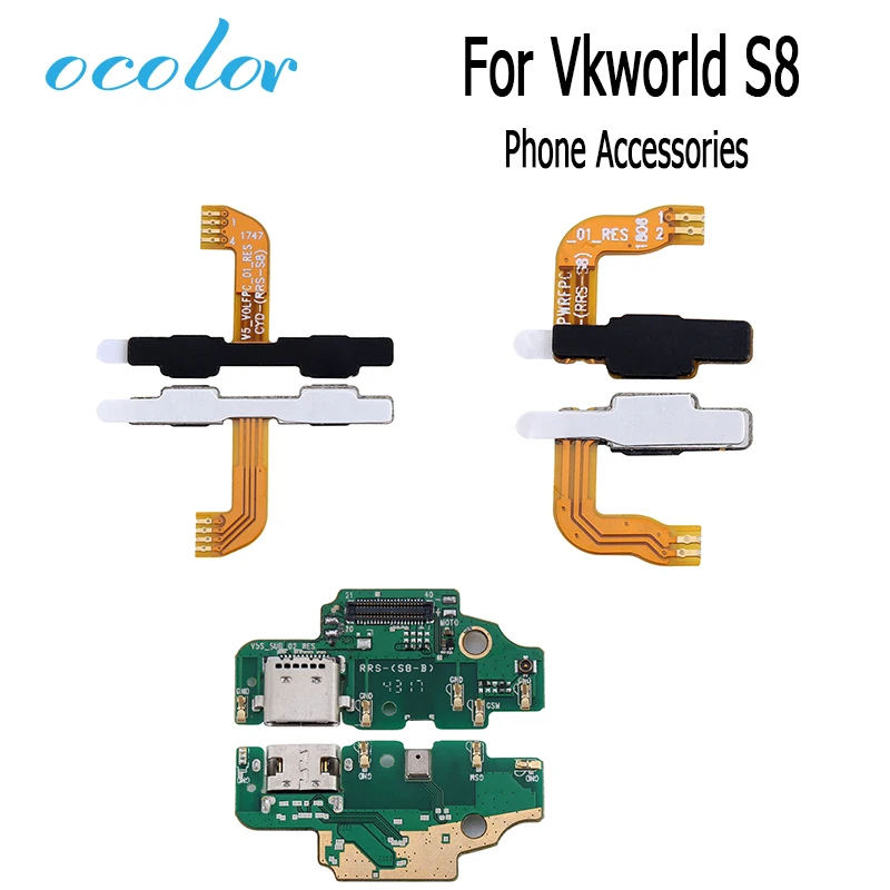 Ocolor для Vkworld S8 гибкий кабель включения и выключения питания Кнопка громкости USB