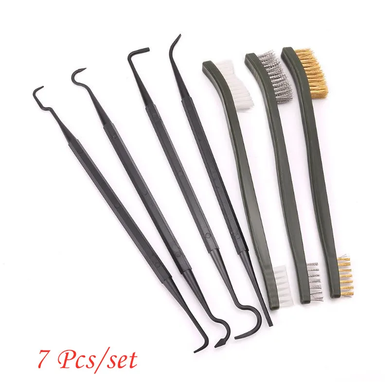 7 шт./компл. пистолет тактическая для охоты ружья Набор очистки 3 шт. стальная