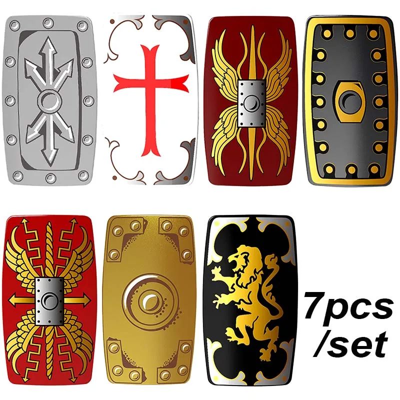 set(7pcs)PGPJ302026 7 шт./компл. средневековый щит крестоносца по мотивам фильма «Властелин колец из конструкторных блоков, Детские кубики, подарки «сделай сам» Игрушки для детей PGPJ3020 - Цвет: set(7pcs)PGPJ302026