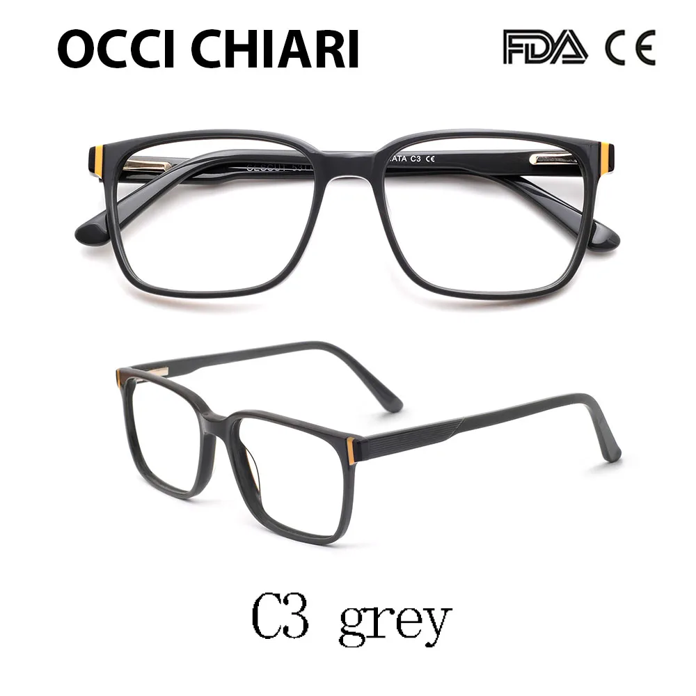 OCCI CHIARI, анти-синий светильник, очки для мужчин, прозрачные линзы, компьютерные игровые очки, защитные очки, оптическая оправа, CESCUT - Цвет оправы: C3