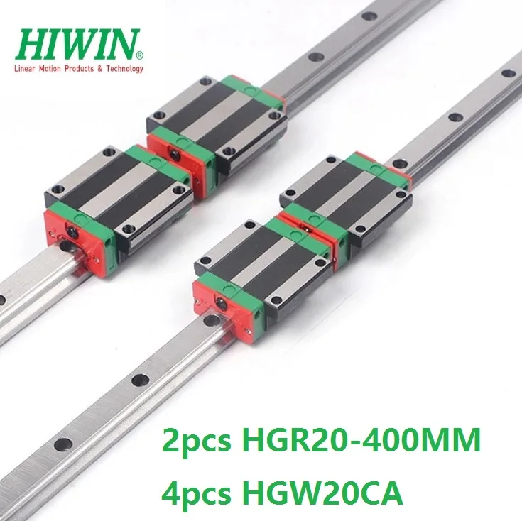 Оригинальная линейная направляющая Hiwin HGR20 -L 400 мм 2 шт. с 4 линейными направляющими
