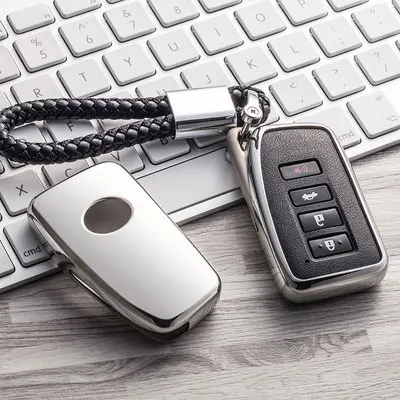 A-Silver-keychain Мягкий чехол из ТПУ для ключей для автомобиля автоматическая защита ключа подходит для Lexus ES/RX/NX/RX200t nx200 слез неба искусственный кристалл кулон - Название цвета: A-Silver-keychain