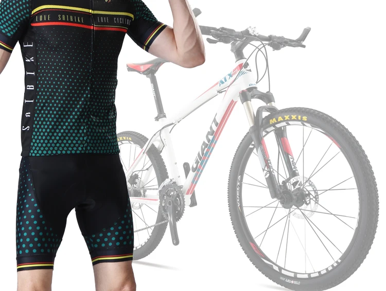 Saibike Велоспорт одежда/Велоспорт Джерси наборы с нагрудником шорты для мужчин велосипед Лето короткий рукав Открытый Спортивная одежда для велосипеда