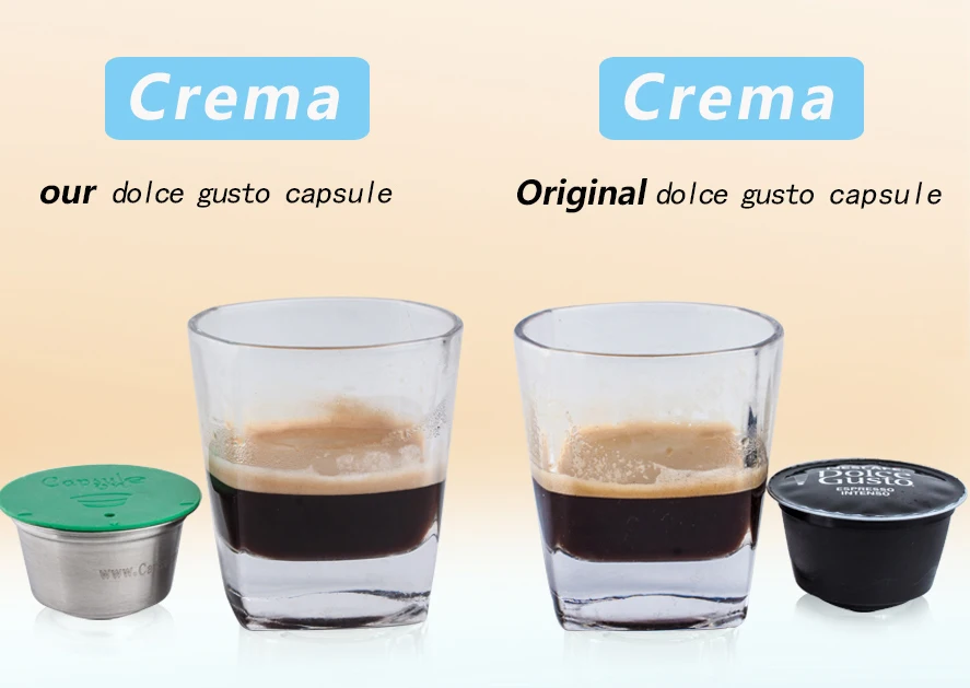 Нержавеющая сталь металлическая капсула совместимый с Dolce Gusto Кофе Машина пополняемая многоразовая капсула и вскрытия