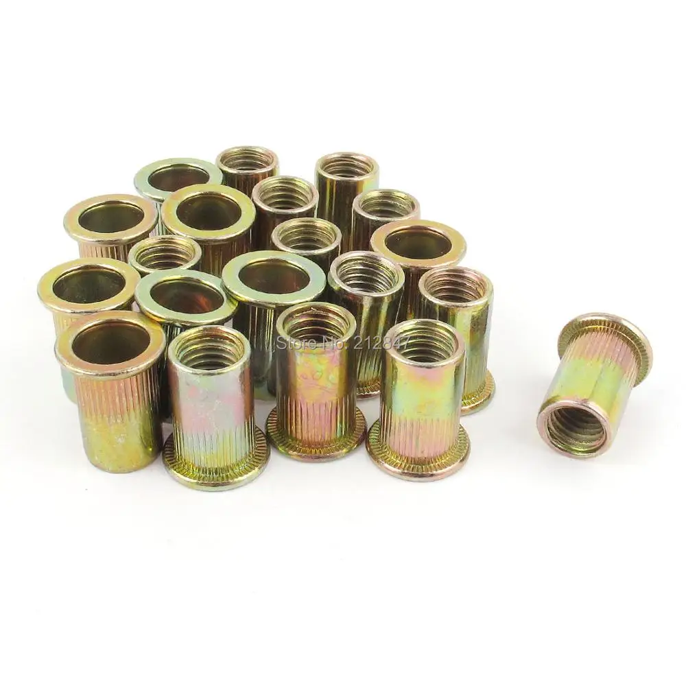 

M3-M12 плоская головка Метрическая стальная глухая вставка с заклепками плоская головка