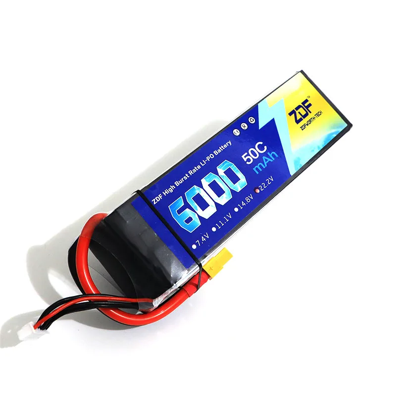 ZDF Lipo 4S 6S FPV 450 500 Battery 14.8V 22.2V 3800mah 5000mAh 6000mAh 8000mah 50C for Trex-450 Fixed-wing Helicopter Quadcopter | Игрушки и