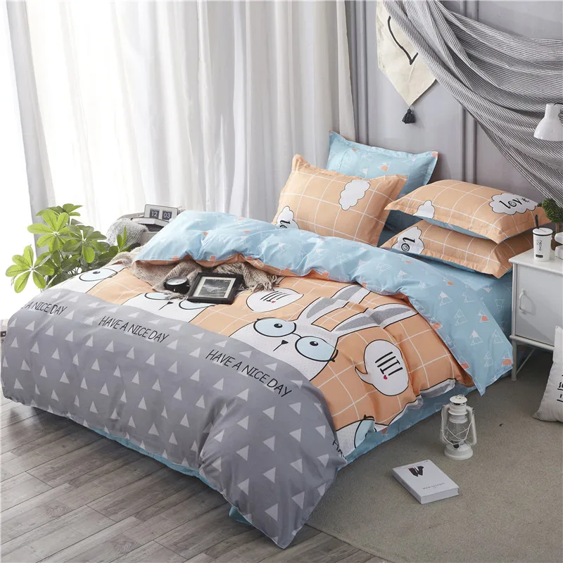 SlowDream Double Size Use 2019 Bedding Set Nordic Style Bed Linens Flat Sheet Pillowcase Twin Queen Textiles Mans Cover | Дом и сад