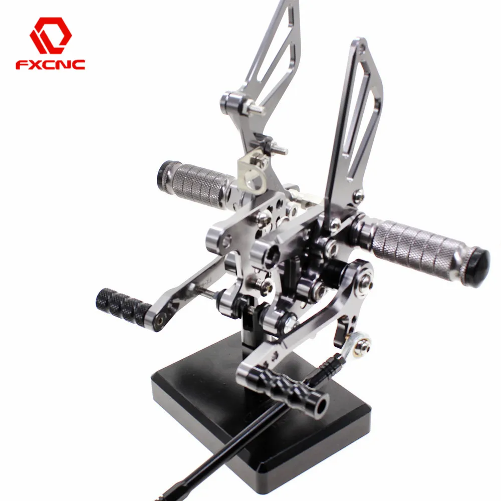 CNC Алюминиевый Регулируемый мотоцикл Rearsets задний Набор Подножки педаль Подножка