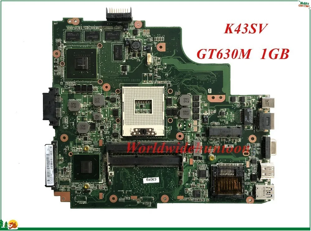 Материнская плата для Asus K43SJ K43SV A43S X43S ноутбука REV: 4 1 PGA989 GT630M ГБ DDR3 100%