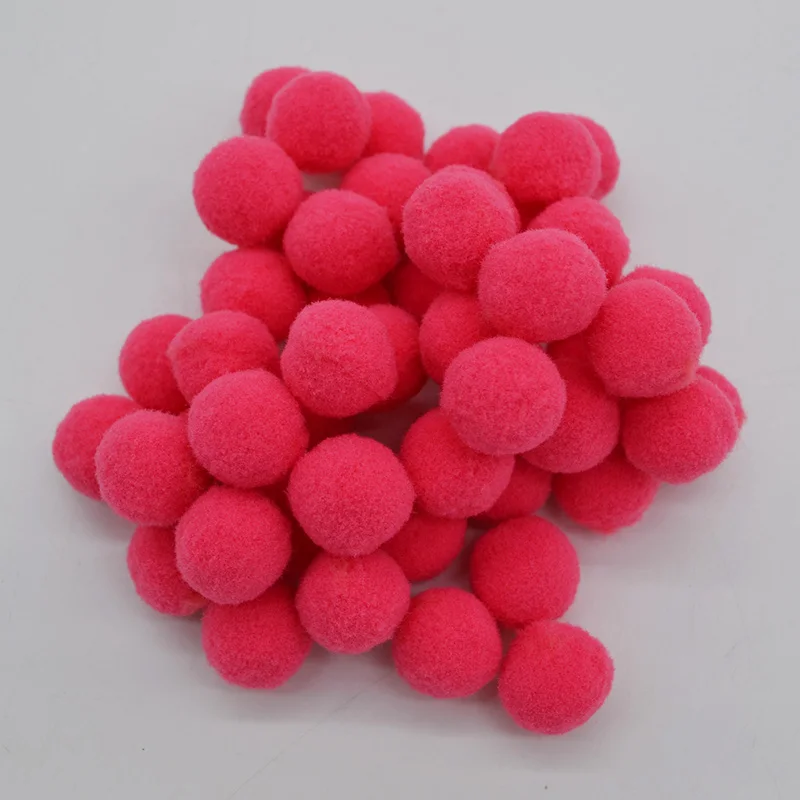 watermelon red 50 шт./лот, 20 мм, разноцветный помпон из меха, плюшевый шар, сделай сам, мягкие помпоны для детей, игрушки для свадьбы, украшения дома, аксессуары - Цвет: watermelon red