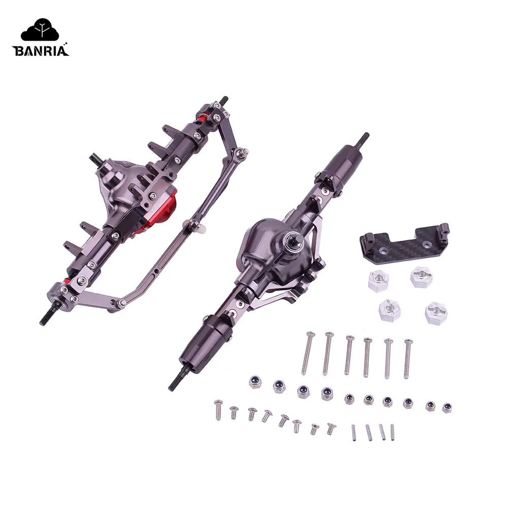 1/10 Rc автомобилей ЧПУ Алюминий мост спереди + сзади рок оси машины для 1:10 Crawler