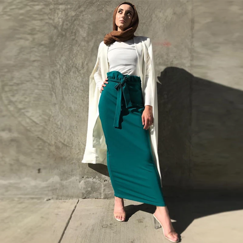 Юбки с оборками размера плюс, Faldas Mujer Moda, лето, абайя, Дубай, мусульманская длинная Макси юбка с высокой талией, женская юбка, Jupe Longue Femme