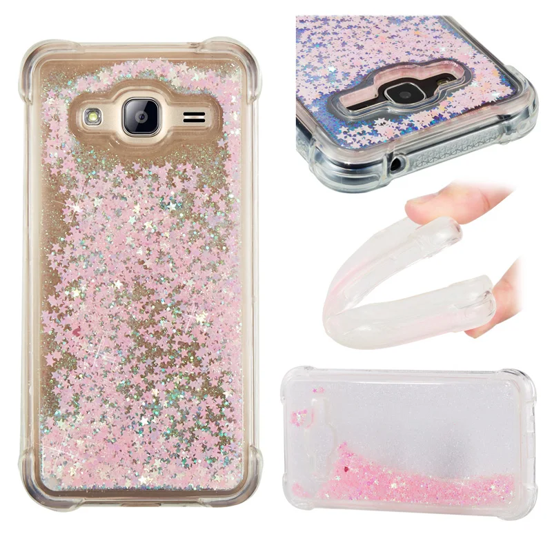 Милый чехол с сияющими блестками для Samsung Galaxy J3 J36 Bling Блестящий бампер SM-J320F/DS SM-J320H/DS SM-J320FN SM J300H J300F