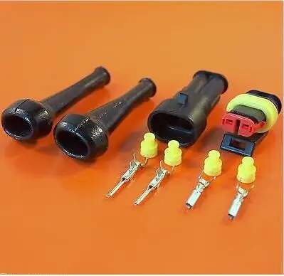 

AMP 2 Way Superseal Электрический водонепроницаемый мужской и женский разъем с сапогами-0,5-1,5 мм провод 183024-1